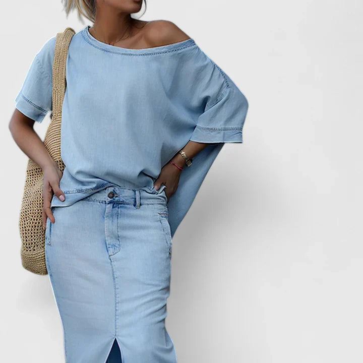 Averlynn | Elegantní souprava s maxi sukní