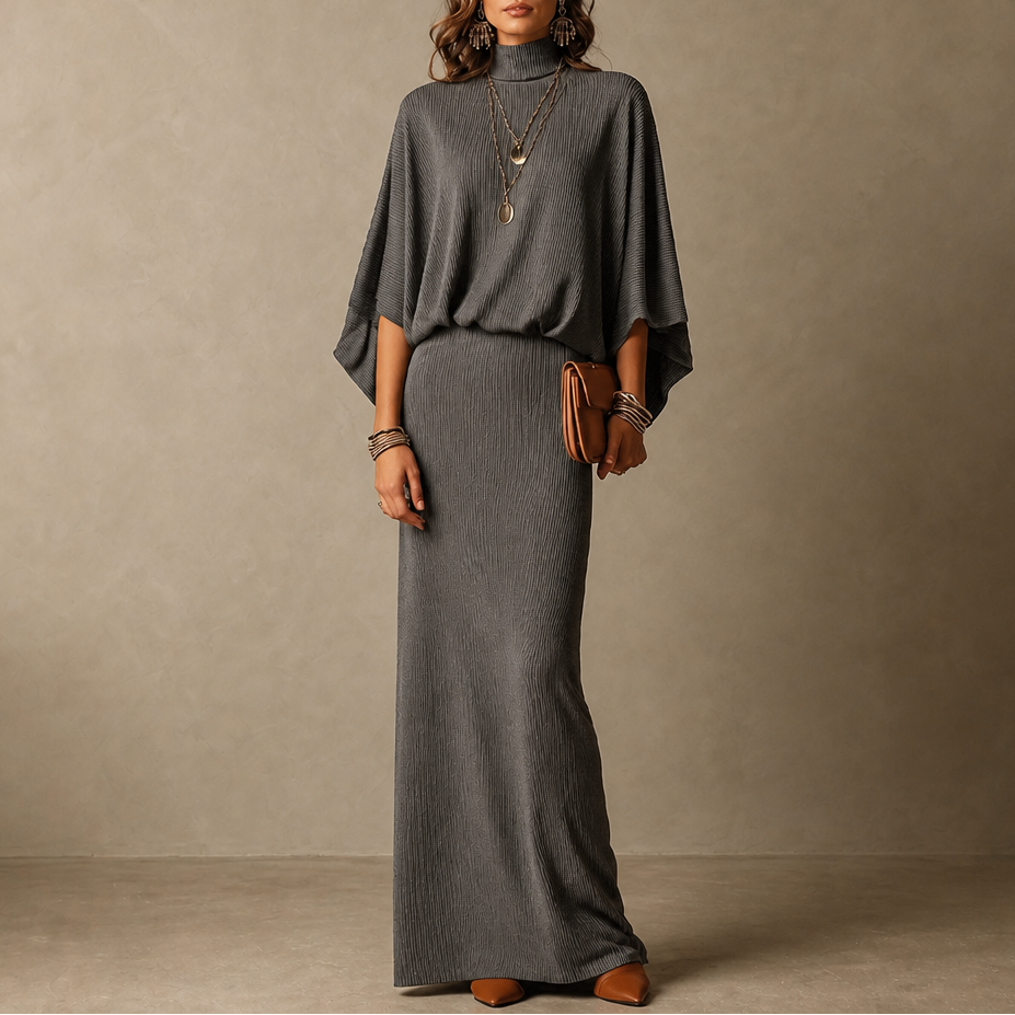 Wearbella – Batwing Sleeve Top And Long Skirt Set