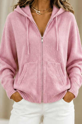 Wearbella – Hooded Oversized Knit Cardigan